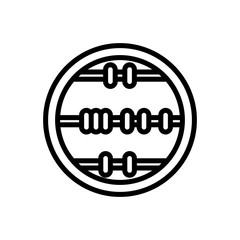 baby counter toy line icon