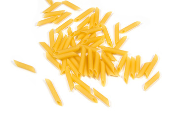 Paste, pasta on a white background