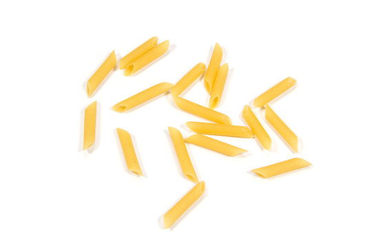 Paste, pasta on a white background