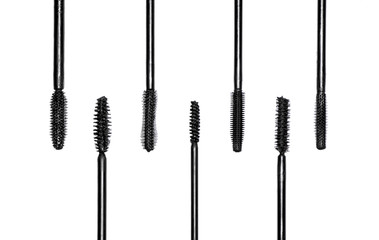 Different kinds of brushes of mascara