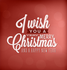 Christmas Greeting Card - Typographic Design