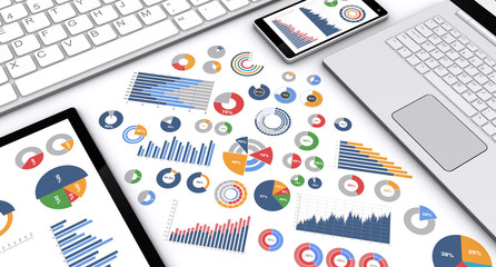 デバイスとビジネスチャート