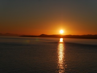 Sonnenuntergang über dem Meer