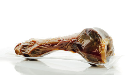 beef bone in vacuum bag, treat for dog