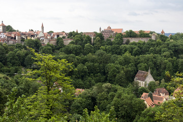 Fototapeta na wymiar Rothenburg ob der Tauber Stadtansicht
