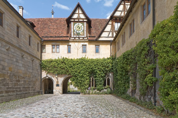 Fototapeta na wymiar Bebenhausen, Germany – fragment of the castle courtyard.