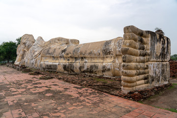 Soles of Phra Noon (Reclining Buddha) at Wat Lokayasutharam