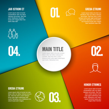 Abstract vector infographic template