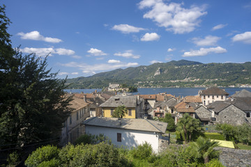 Fototapeta premium View of Orta and its lake
