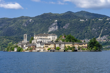 Fototapeta na wymiar View of Orta and its lake