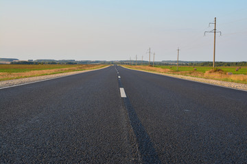 Long road outside the city