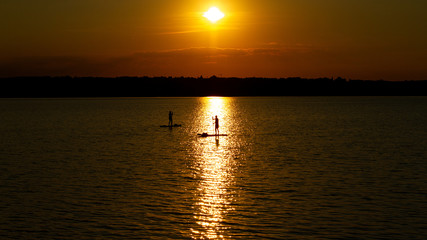 Naklejka premium Abendstimmung am Ammersee