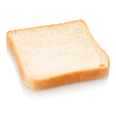 Scheibe Toast Toastbrot weiß freigestellt