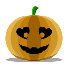 Isolated cute halloween pumpkin. Vector illustration design