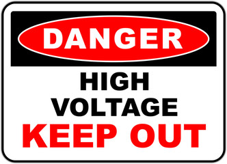 Danger sign: high voltage