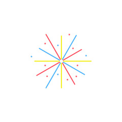 fireworks colored icon. Element of colored fireworks party icon for mobile concept and web apps. Colored fireworks icon can be used for web and mobile