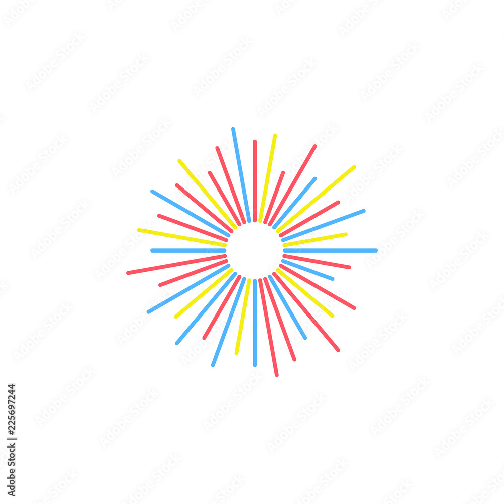 Poster fireworks colored icon. element of colored fireworks party icon for mobile concept and web apps. col
