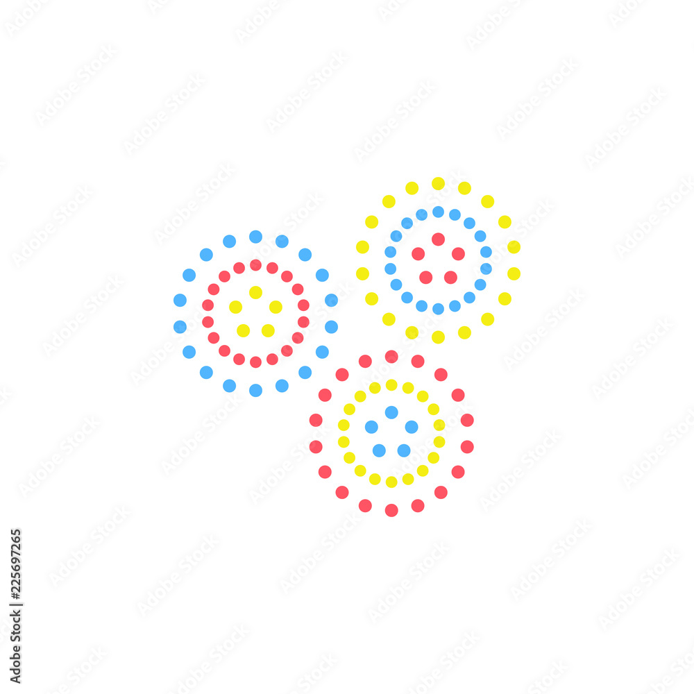 Poster fireworks colored icon. element of colored fireworks party icon for mobile concept and web apps. col