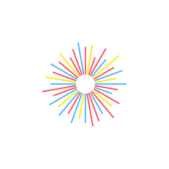 fireworks colored icon. Element of colored fireworks party icon for mobile concept and web apps. Colored fireworks icon can be used for web and mobile