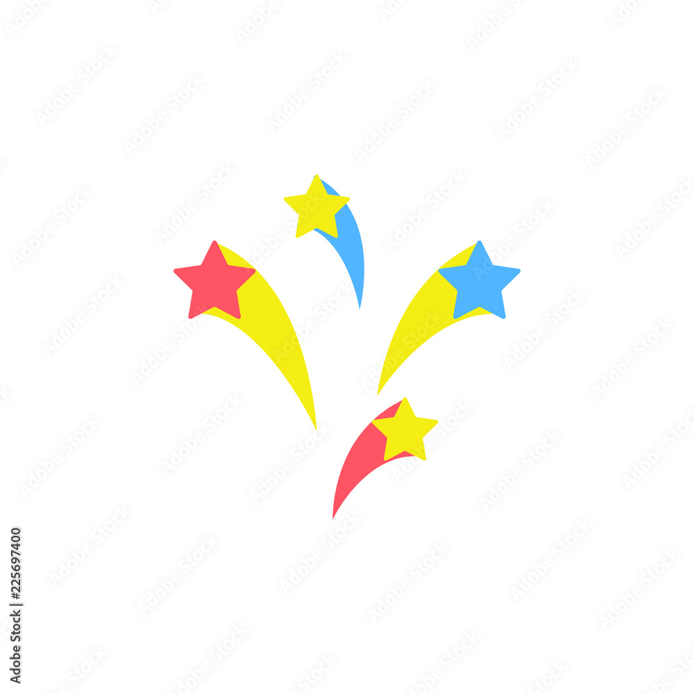 Poster fireworks colored icon. element of colored fireworks party icon for mobile concept and web apps. col