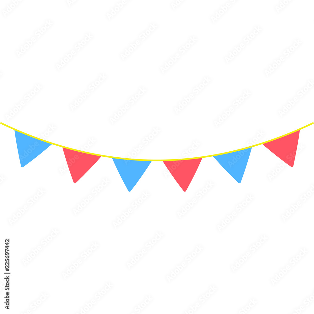 Poster garlands, party flags colored icon. element of colored fireworks party icon for mobile concept and w