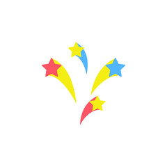 fireworks colored icon. Element of colored fireworks party icon for mobile concept and web apps. Colored fireworks icon can be used for web and mobile