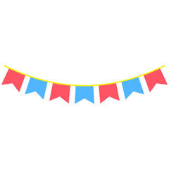 garlands, party flags colored icon. Element of colored fireworks party icon for mobile concept and web apps. Colored garlands, party flags icon can be used for web and mobile