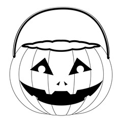 Isolated cute halloween pumpkin icon. Vector illustration design