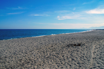 Fototapeta na wymiar Playa solitaria en Francia