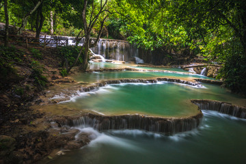 Naklejka premium Kuang Xi waterfall in Laos