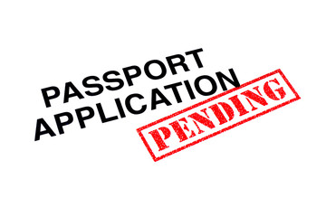 Fototapeta na wymiar Passport Application Pending