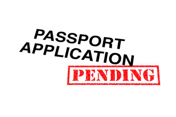 Fototapeta na wymiar Passport Application Pending