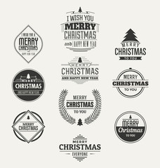 Vintage Christmas Label Set