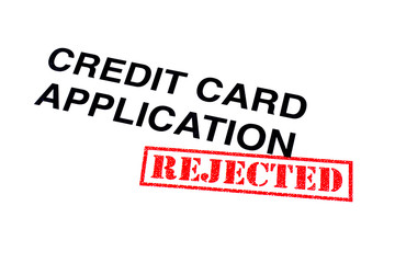 Fototapeta na wymiar Credit Card Application Rejected