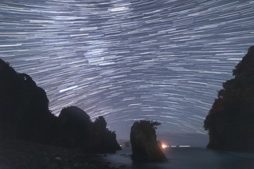 西伊豆浮島海岸星空
