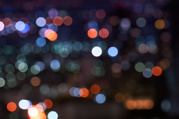 abstract night light cityscape bokeh