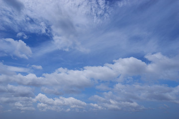 cloudscape with blue sky