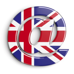 United Kingdom flag sign @ -  3d british symbol - Britain, english culture or patriotism concept