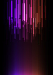 purple orange overlap pixel speed in dark background, geometric layer motion backdrop, simple technology template, vector illustration