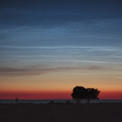 Fototapeta na wymiar coucher de soleil sur la baltique