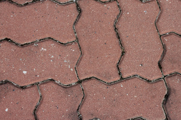 Top view of Brick worm orange for background and texture.