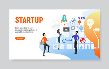 Creative website template for startup