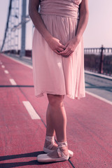 I am ready. Nice professional female dancer standing in the primary dancing pose before the dance © Viacheslav Yakobchuk
