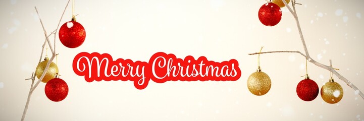 Naklejka premium Composite image of white and red greeting card