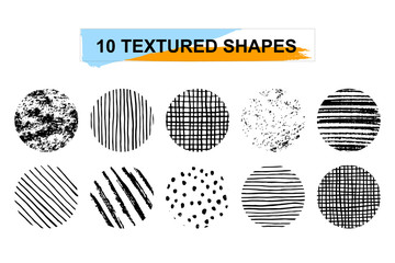 Textured round shapes