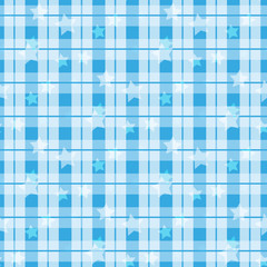 Blue Tartan with star seamless. Tartan, plaid pattern vector background. Folk Retro. Tartan pattern.