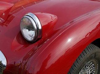 Britische oldtimer in rot