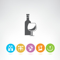wine and beer icons