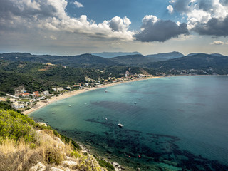 Obraz premium Corfu Island and Ionian sea
