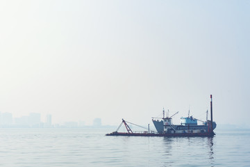 Logistics and transportation of International Container Cargo ship in the ocean